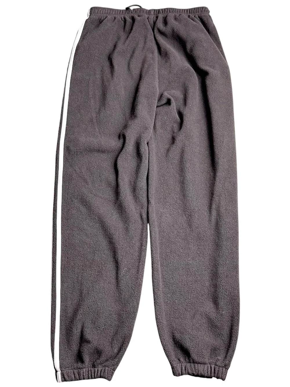 Vintage Adidas Fleece Sweatpants Mens XL Black 3 Stripe Joggers Taiwan Y2K